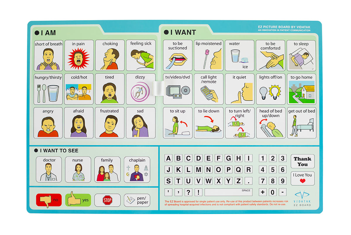 Acuity Medical EZ Communication Board, Picture Board (Clinic, Home, Hospital Settings)