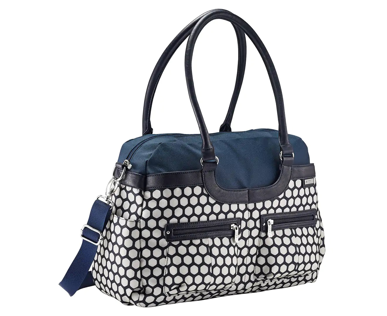 JJ Cole Satchel Baby Maternity Nappy Bag - Navy Hex