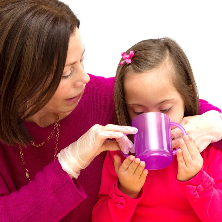 TalkTools Recessed Lid Cup with Handles for Drinking - Leak Proof