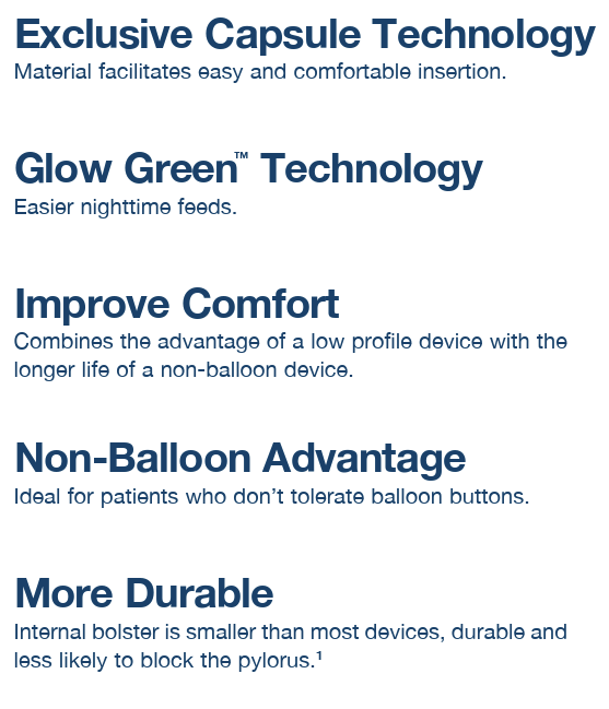 MiniONE® Capsule Non-Balloon Button 14F 1.2cm, Each