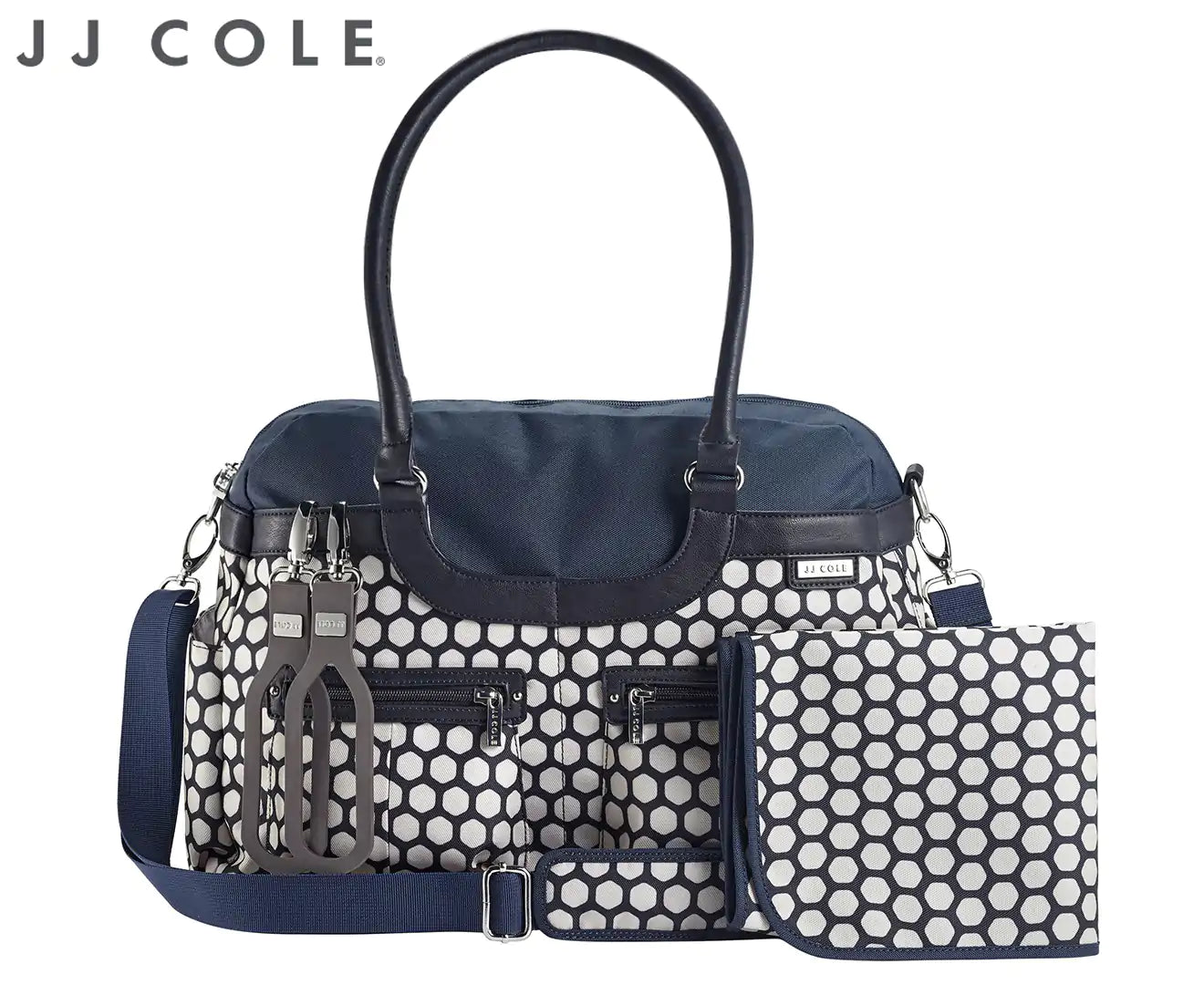 JJ Cole Satchel Baby Maternity Nappy Bag - Navy Hex