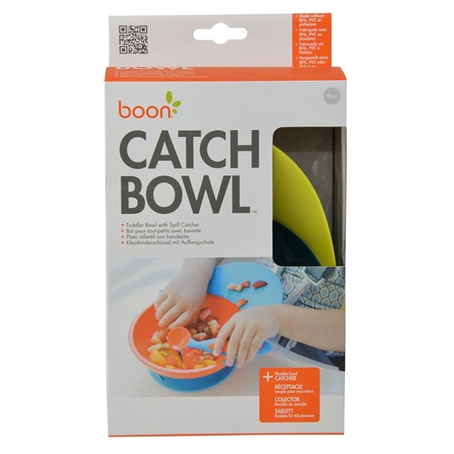 BOON Catch Bowl with Spill Catcher - Blue/Green