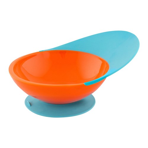 BOON Catch Bowl with Spill Catcher - Blue/Orange