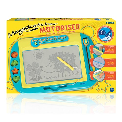 Tomy Megasketcher Motorised Magnetic Drawing Board Kids 3y+