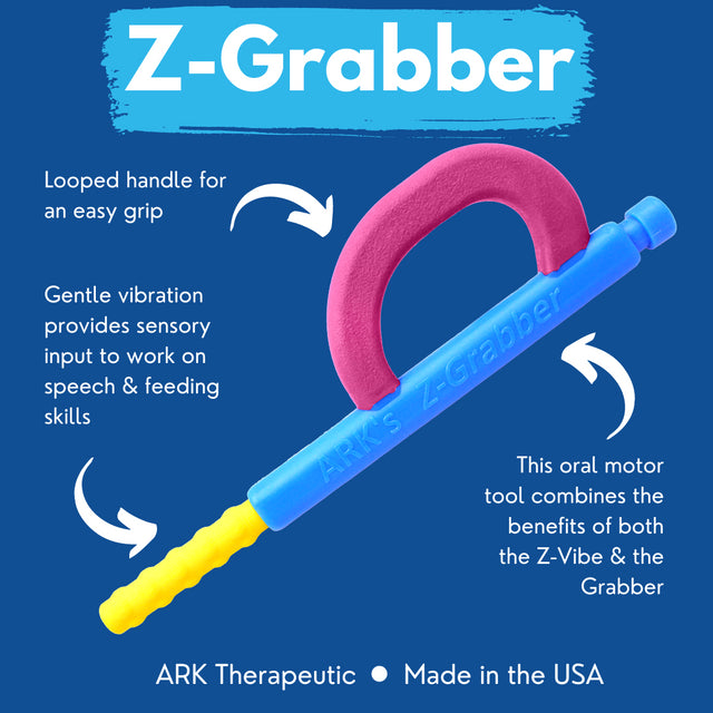 ARK Z-Grabber® Vibrating Oral Motor Tool (Magenta Loop)