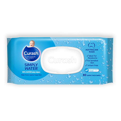 Curash™ Simply Water Baby Wipes 80 Super Thick Wipes